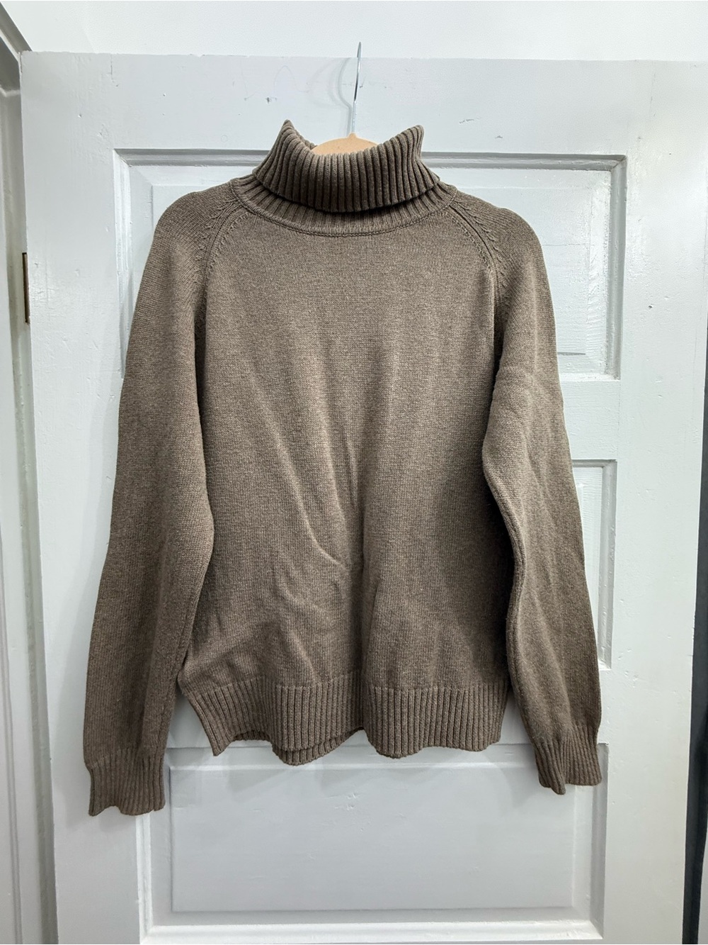 JEANNE PIERRE Taupe Turtleneck Sweater